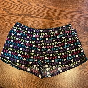 SO Women's Multicolor Love Print Shorts